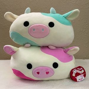 2 cow stackables squishmallows